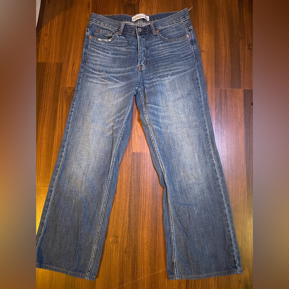 Abercrombie & Fitch Dark Blue Boyfriend Jeans
